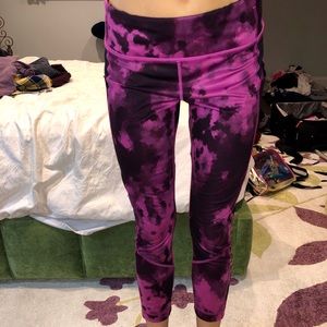 Pink and Black Tie Die Lululemon Leggings